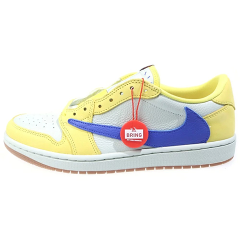 ×トラヴィススコット ウィメンズ AIR JORDAN 1 RETRO LOW OG Canary DZ4137-700 エアジョーダン1 ローカットスニーカー